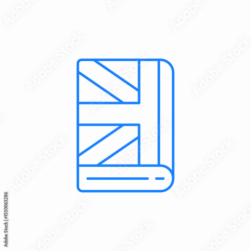 english history study book icon sign vector