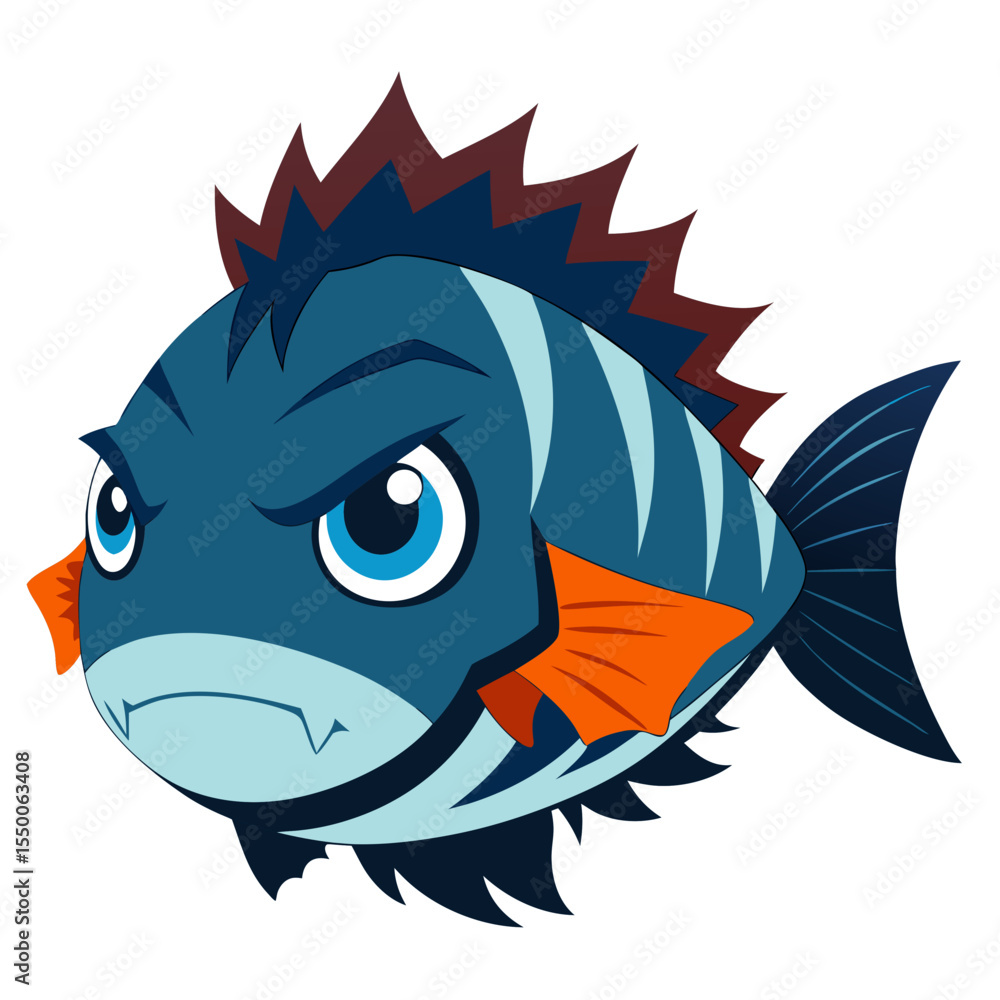 Fototapeta premium vector illustration of a fish