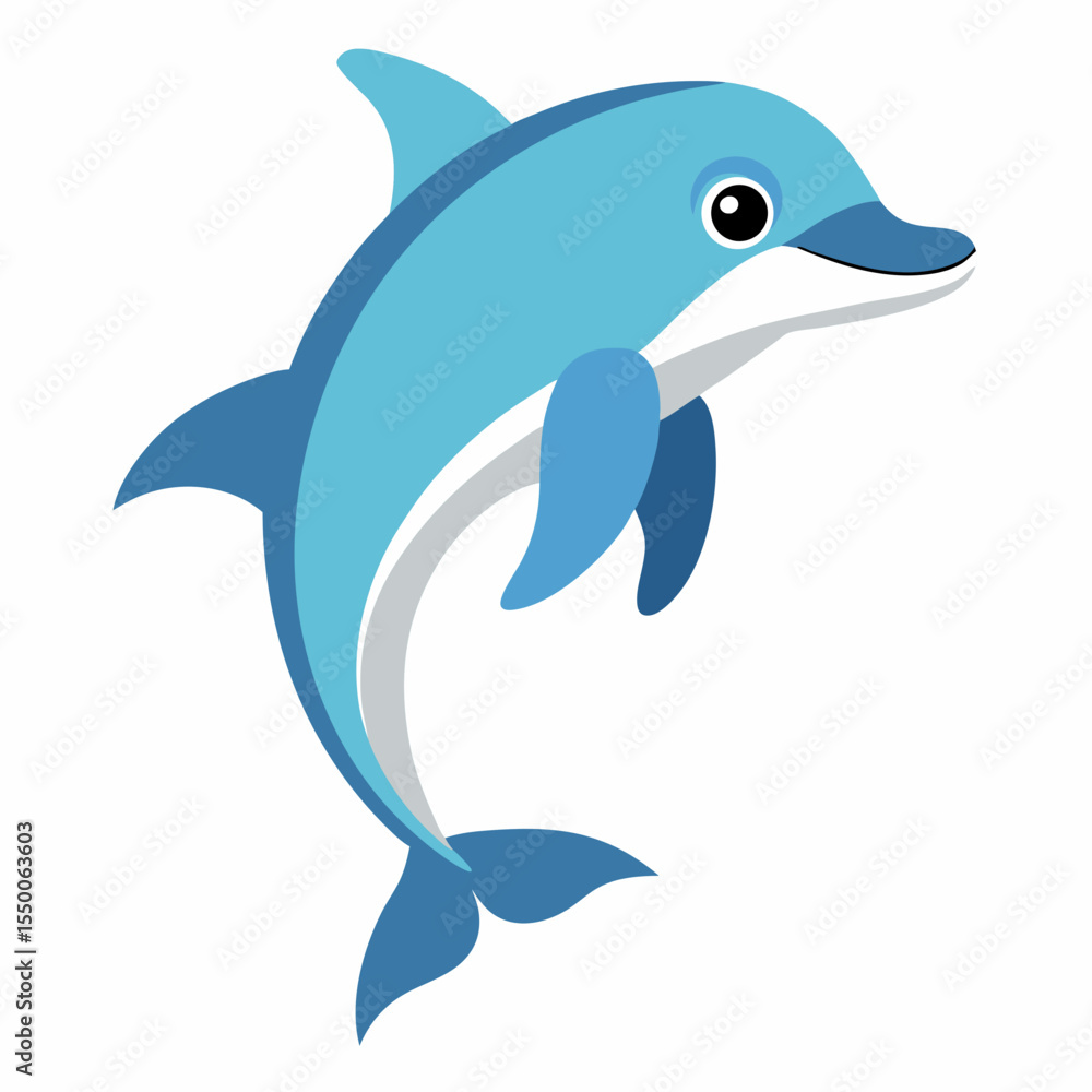 Obraz premium dolphin isolated on white background