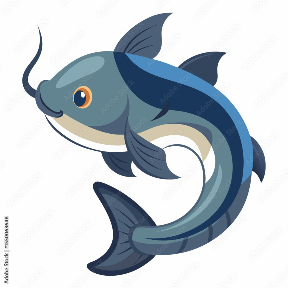 Naklejka premium shark and fish