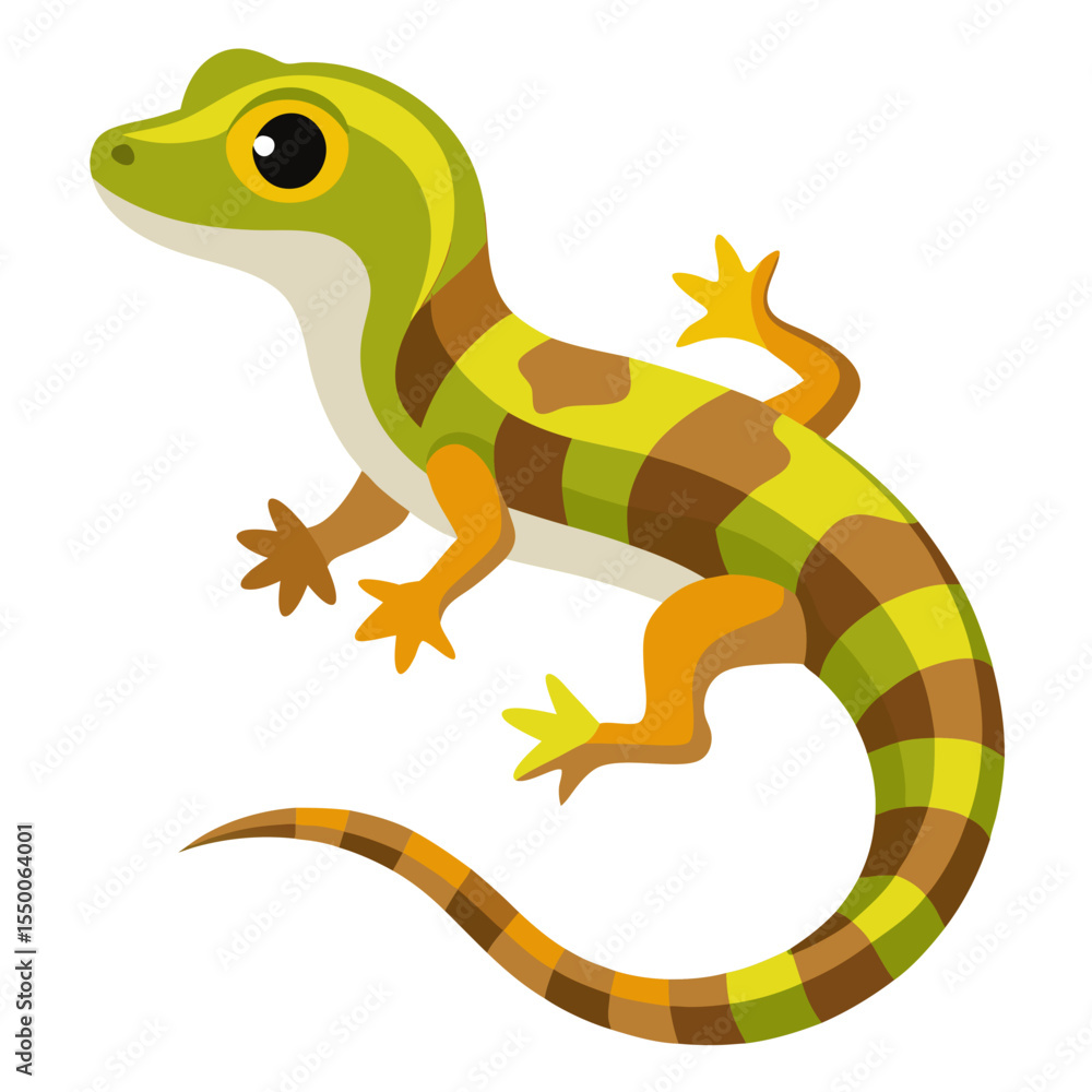 Fototapeta premium chameleon on a white background