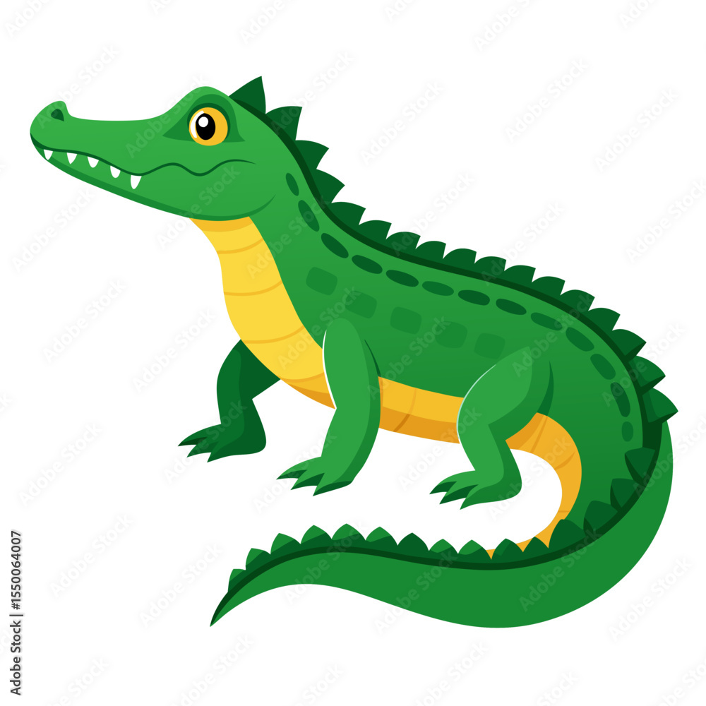 Fototapeta premium vector illustration of cartoon crocodile