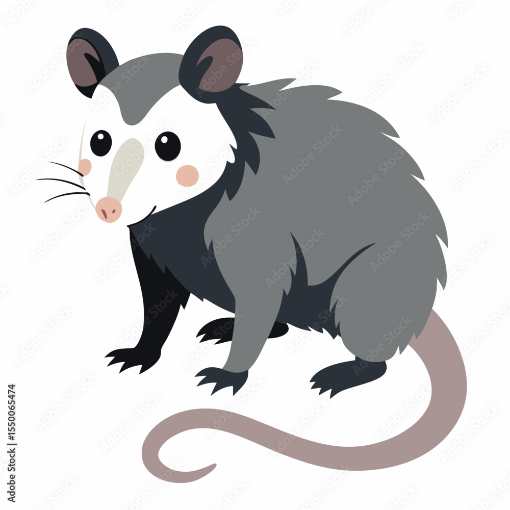 Naklejka premium black and white cartoon mouse