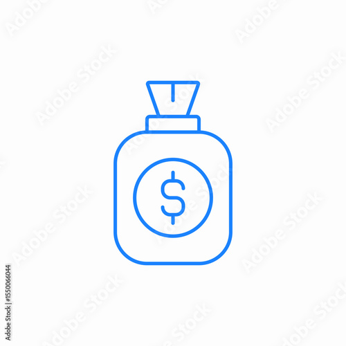 money bag icon sign vector