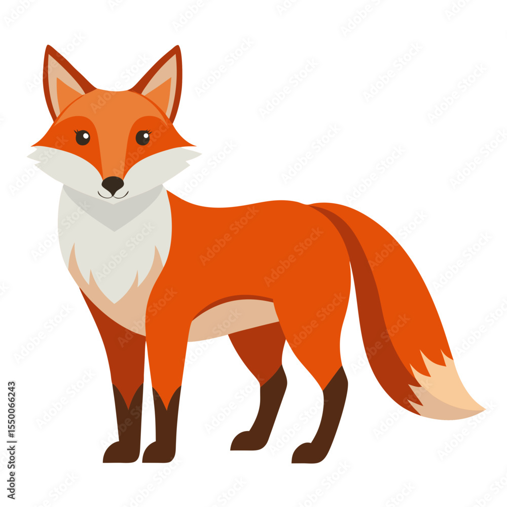 Obraz premium red fox vector illustration