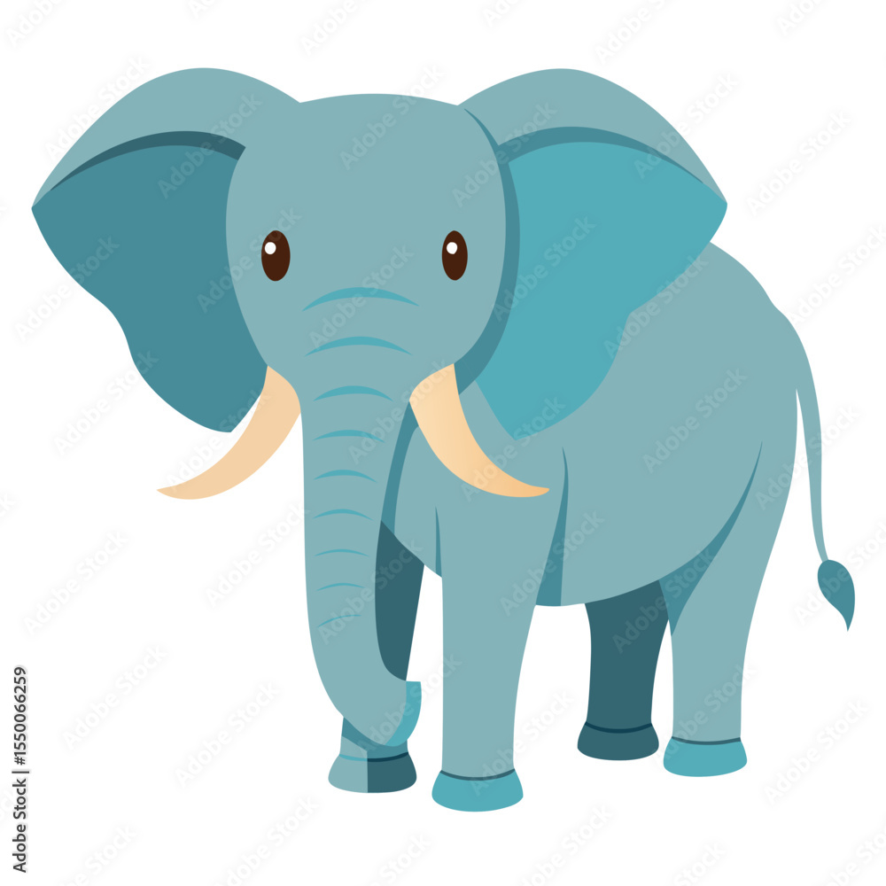 Fototapeta premium funny elephant cartoon