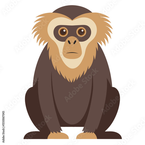  gibbon-animal--vector-style-white-background 