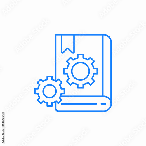 tech manual book icon sign vector