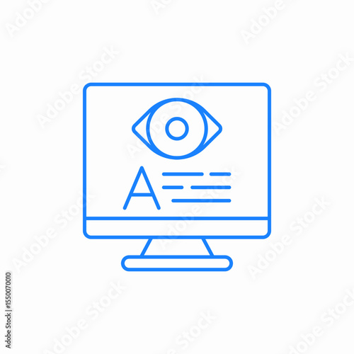 text visibility icon sign vector