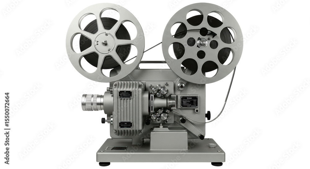 Fototapeta premium Isolated vintage film movie projector