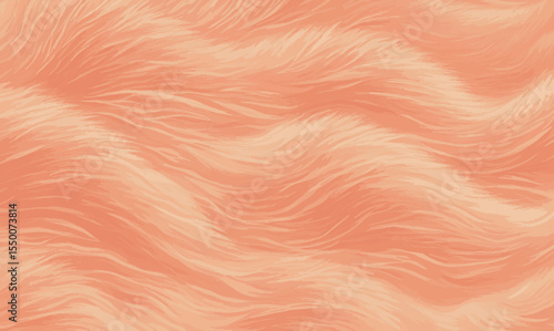 Soft wavy fur in peach tones, smooth and delicate texture. Ideal for cozy designs, fabric patterns, backgrounds, and stylish visuals. Gentle, aesthetic, and warm to the eye.
