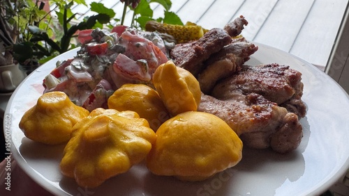 roasted chicken with vegetables