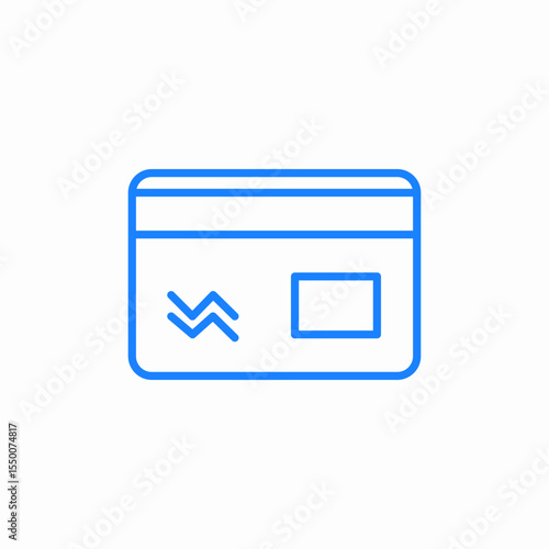 bank card icon sign vector