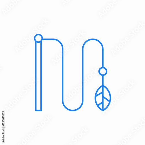 cat teaser icon sign vector