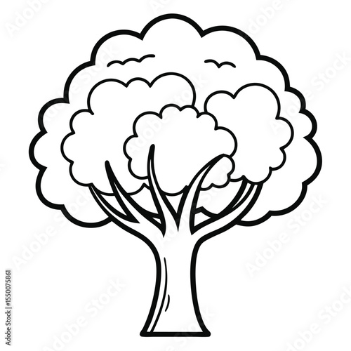 vector tree with flowers