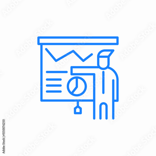 data presentation icon sign vector