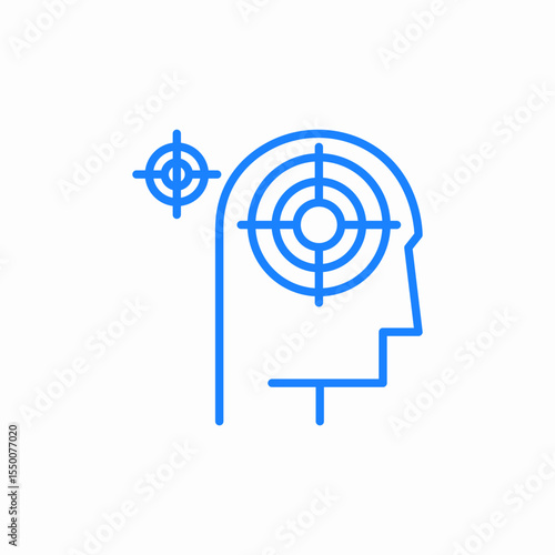 focused mind icon sign vector
