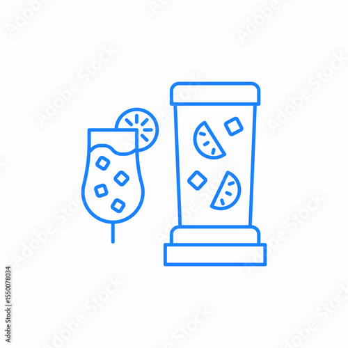 ice lemonade icon sign vector
