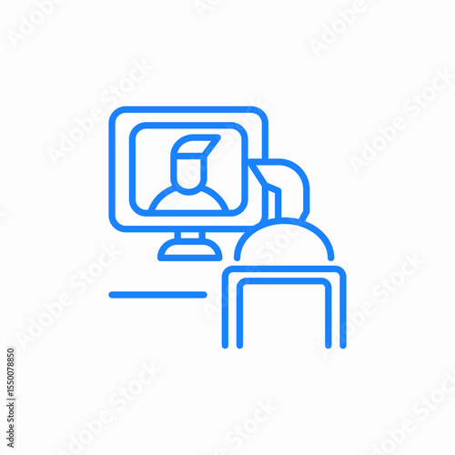 online meeting icon sign vector