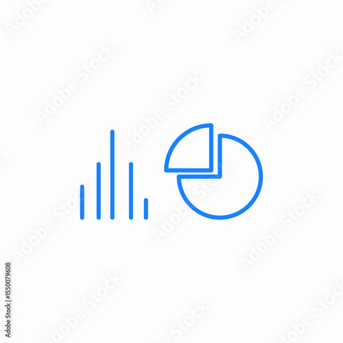 pi chart visualization icon sign vector