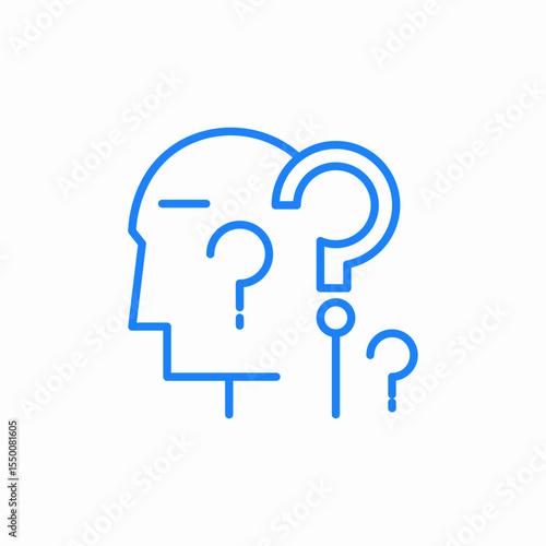 uncertainty confusion icon sign vector