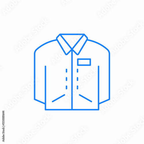 uniform nametag icon sign vector