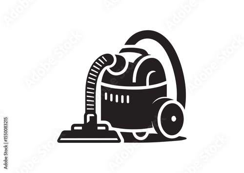 Vacuum Cleaner Silhouette black vector Illustration