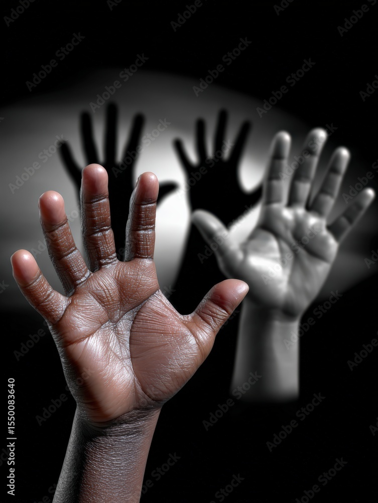 Hands and Shadows in High Contrast Hands and Shadows in High Contrast