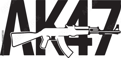 Hand holding gun vector illustration, military weapon icon design
