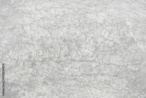 Texture of gray polished concrete background. Light plaster wallpaper with rough cement texture. Empty grunge wall concept or floor backdrop. Abstract surface mockup. Top view, close up, copy space