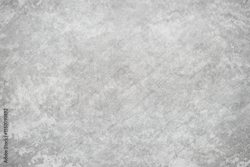 Texture of gray polished concrete background. Light plaster wallpaper with rough cement texture. Empty grunge wall concept or floor backdrop. Abstract surface mockup. Top view, close up, copy space