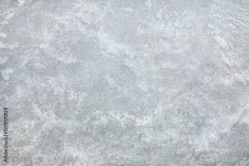 Texture of gray polished concrete background. Light plaster wallpaper with rough cement texture. Empty grunge wall concept or floor backdrop. Abstract surface mockup. Top view, close up, copy space