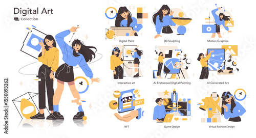Digital Art Collection with Interactive Activities