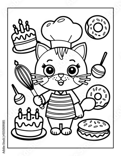 cute cat coloring pages for kids