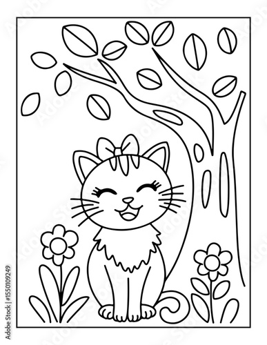 cute cat coloring pages for kids