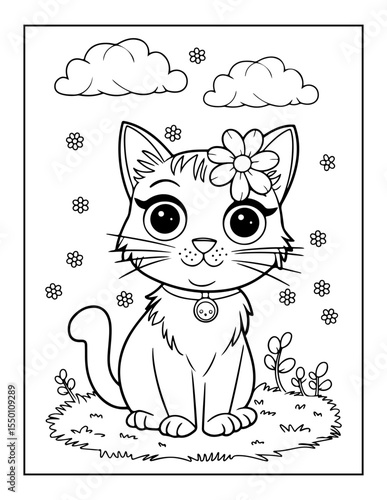 cute cat coloring pages for kids