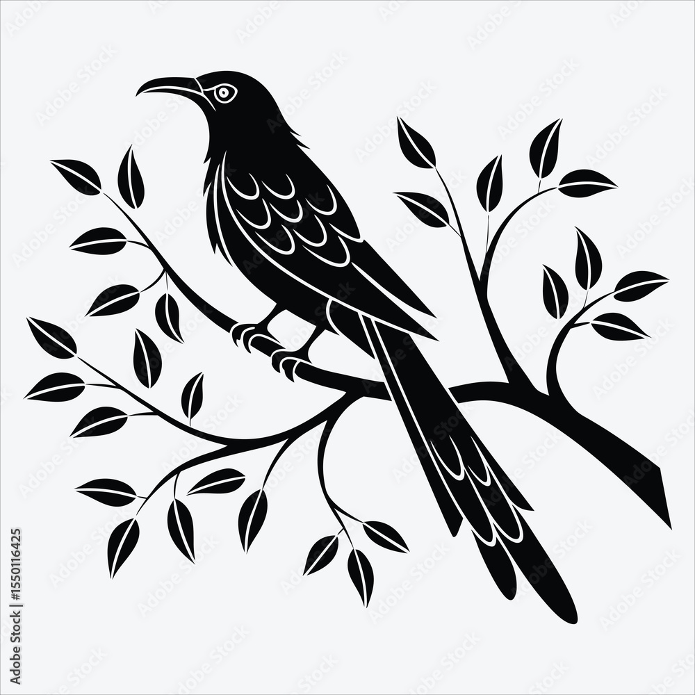 Cuckoo line art White background illustration Generative Ai Cuckoo line art White background illustration Generative Ai