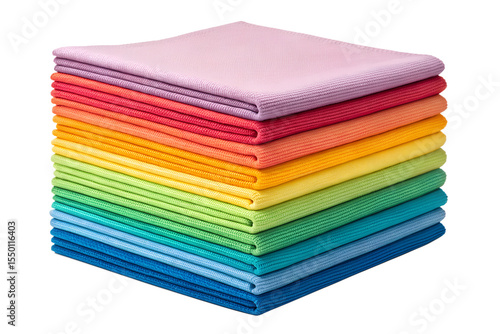 Wallpaper Mural Stack of Colorful Cleaning Cloths in Rainbow Order Torontodigital.ca