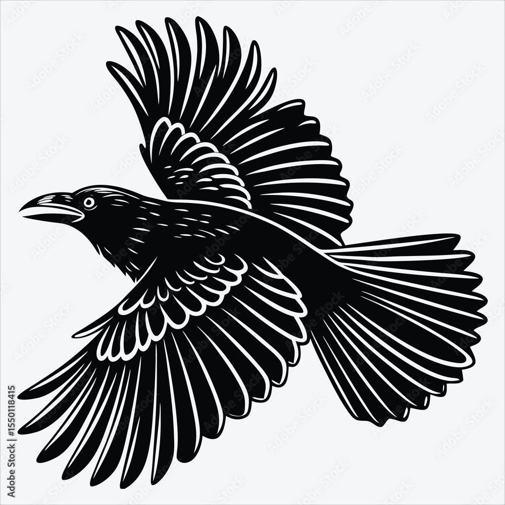 Naklejka premium Crane line art White background illustration Generative Ai