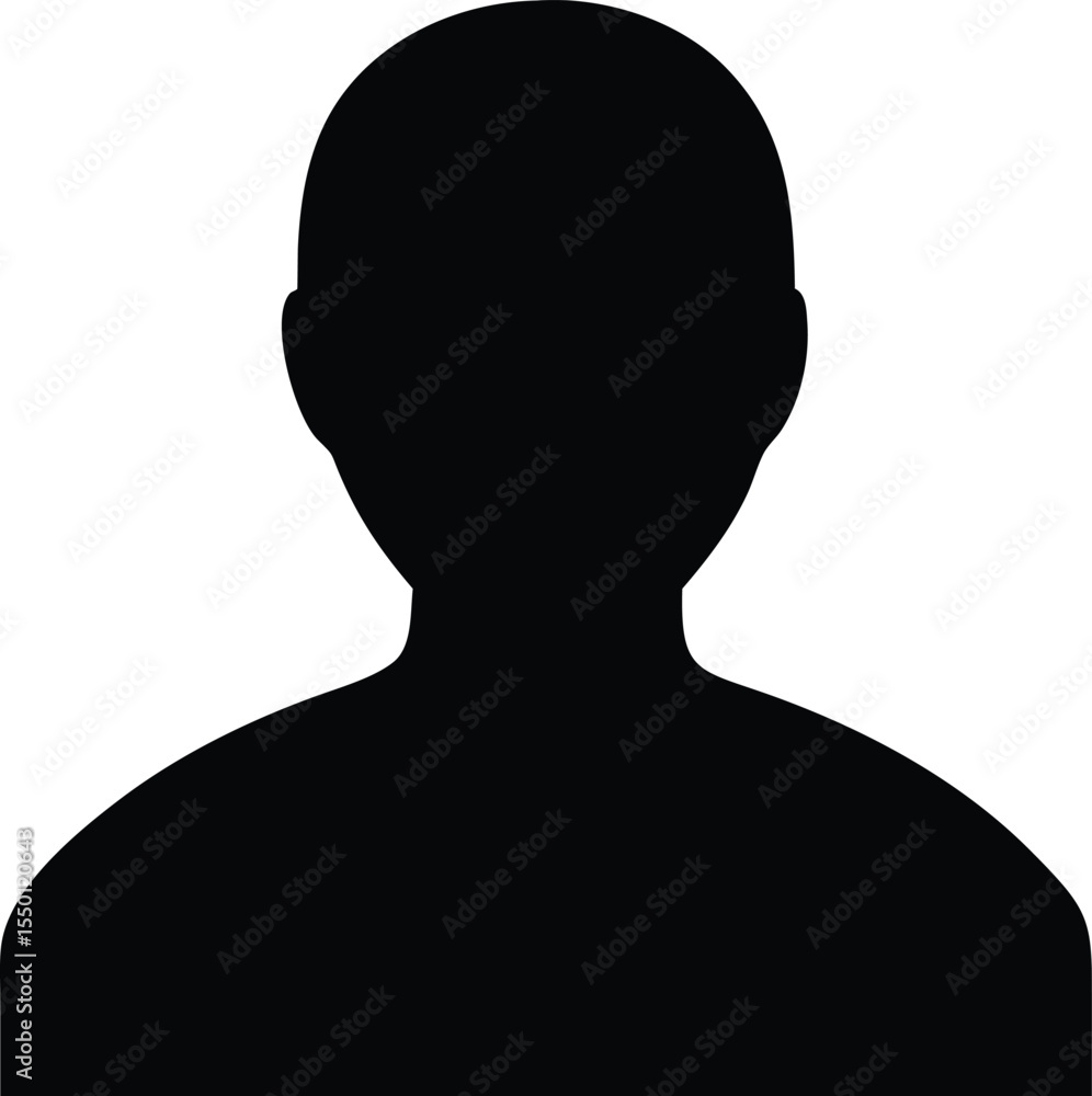 Male and female profile avatar silhouettes in black vector style Male and female profile avatar silhouettes in black vector style