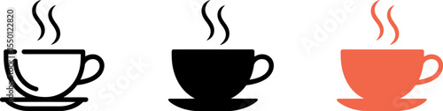 Coffee cup vector icon set hot drink illustration tea cup sign cafe symbol espresso caffeine beverage 100 editable stock vector