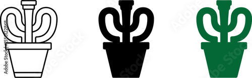 Cactus plant vector illustration design for graphic and web design and creative projects use icon set editable stock vector