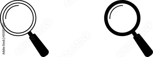 Magnifying glass icon vector search find zoom symbol illustration graphic design element isolated object 100 editable stock vector