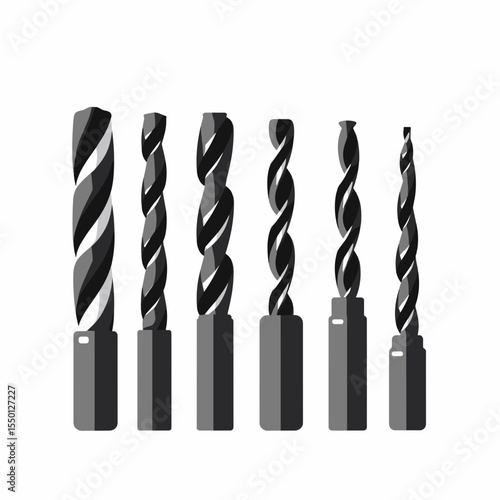 Drill bits set for home improvement projects.  High quality drill bits collection includes various sizes and types.  Professional drill bits for precise drilling in construction and repair. 