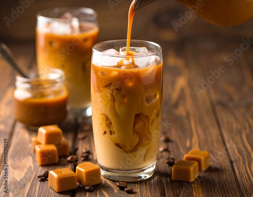 Tableau sur toile Caramel iced macchiato