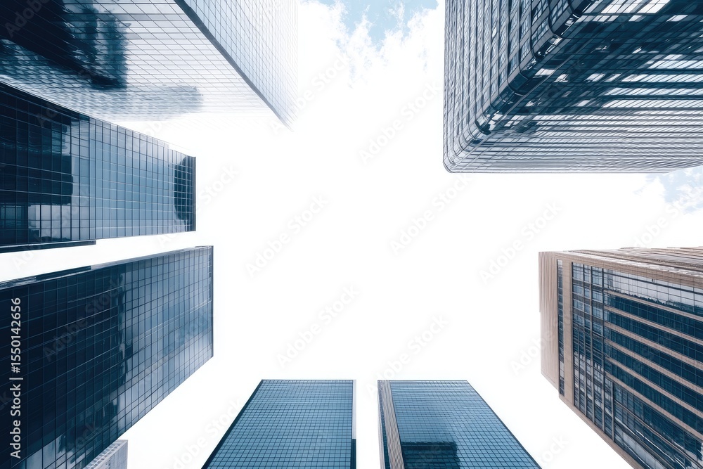 Fototapeta premium Skyscrapers viewed from below
