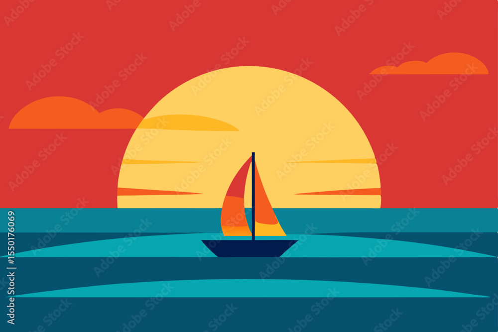 Fototapeta premium sailboat on the sea