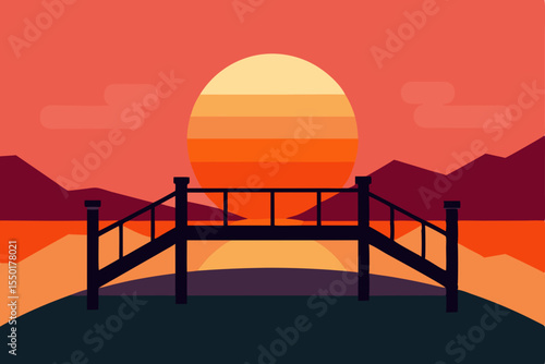 sunset in the mountains