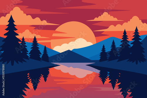 sunrise in the mountains