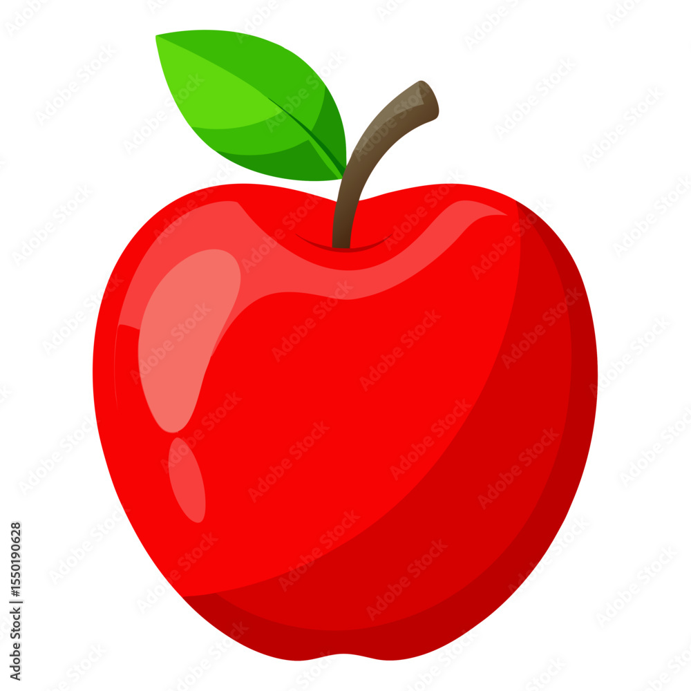 Fototapeta premium Flat Red Apple Design